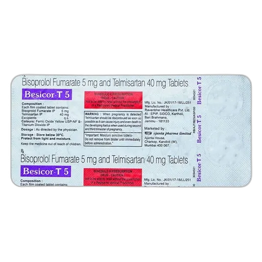 besicor t 5/40mg tablet 10's